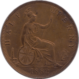 1882 HALFPENNY ( EF ) H - Halfpenny - Cambridgeshire Coins