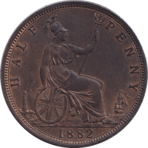 1882 HALFPENNY ( UNC ) - HALFPENNY - Cambridgeshire Coins
