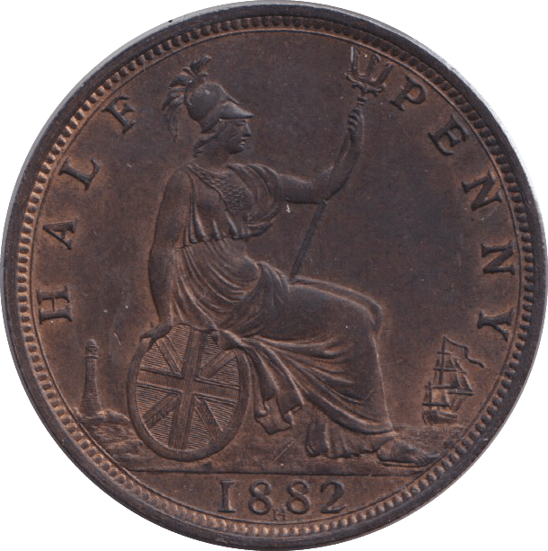1882 HALFPENNY ( UNC ) - HALFPENNY - Cambridgeshire Coins