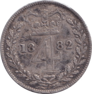 1882 MAUNDY FOURPENCE ( VF ) - MAUNDY FOURPENCE - Cambridgeshire Coins