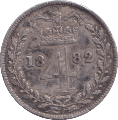1882 MAUNDY FOURPENCE ( VF ) - MAUNDY FOURPENCE - Cambridgeshire Coins