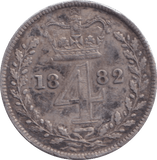 1882 MAUNDY FOURPENCE ( VF ) - MAUNDY FOURPENCE - Cambridgeshire Coins