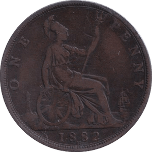1882 PENNY ( FINE ) - PENNY - Cambridgeshire Coins