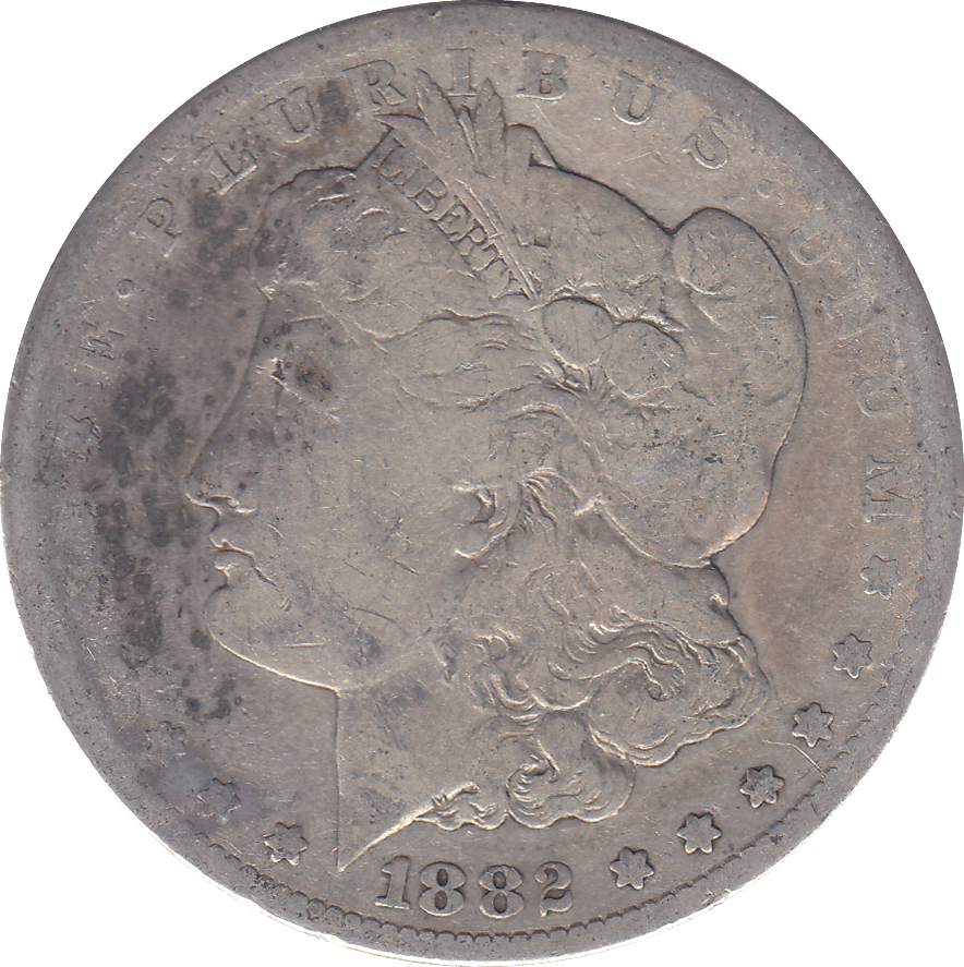 1882 S SILVER MORGAN DOLLAR USA - SILVER WORLD COINS - Cambridgeshire Coins