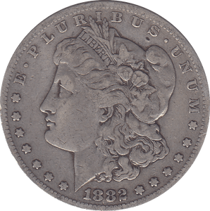 1882 S SILVER MORGAN DOLLAR USA - SILVER WORLD COINS - Cambridgeshire Coins