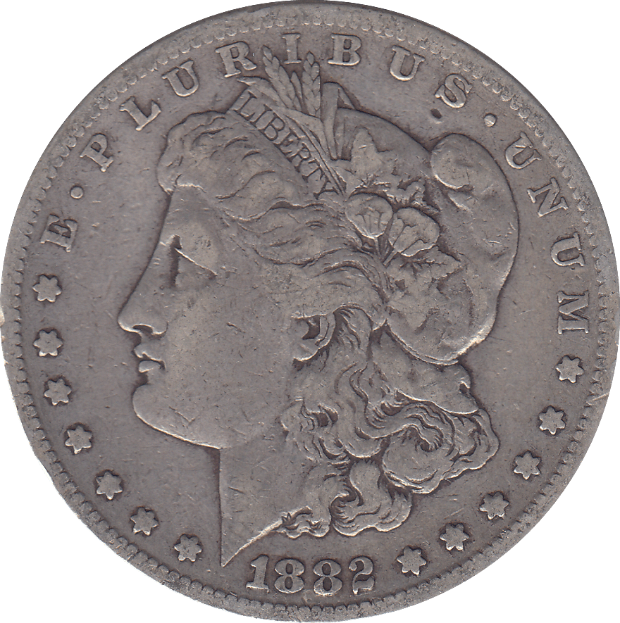1882 S SILVER MORGAN DOLLAR USA - SILVER WORLD COINS - Cambridgeshire Coins
