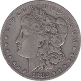 1882 S SILVER MORGAN DOLLAR USA - SILVER WORLD COINS - Cambridgeshire Coins