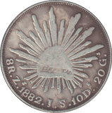 1882 SILVER 8 REALES MEXICO - SILVER WORLD COINS - Cambridgeshire Coins