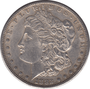 1882 SILVER MORGAN DOLLAR SAN FRANCISCO MINT - SILVER WORLD COINS - Cambridgeshire Coins