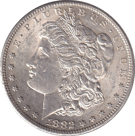 1882 SILVER MORGAN DOLLAR SAN FRANCISCO MINT - SILVER WORLD COINS - Cambridgeshire Coins