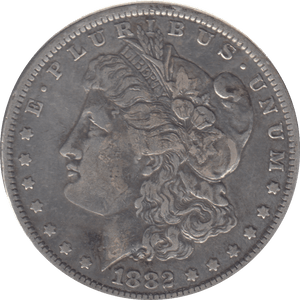 1882 SILVER ONE MORGAN DOLLAR USA - SILVER WORLD COINS - Cambridgeshire Coins