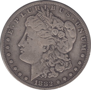 1882 SILVER ONE MORGAN DOLLAR USA - SILVER WORLD COINS - Cambridgeshire Coins