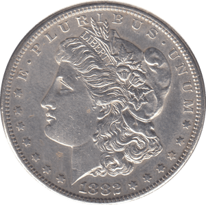 1882 SILVER ONE MORGAN DOLLAR USA - SILVER WORLD COINS - Cambridgeshire Coins