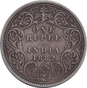 1882 SILVER RUPEE INDIA - SILVER WORLD COINS - Cambridgeshire Coins