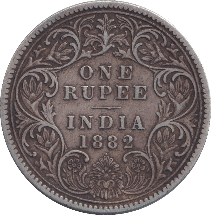 1882 SILVER RUPEE INDIA - SILVER WORLD COINS - Cambridgeshire Coins