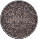 1882 SILVER RUPEE INDIA - SILVER WORLD COINS - Cambridgeshire Coins