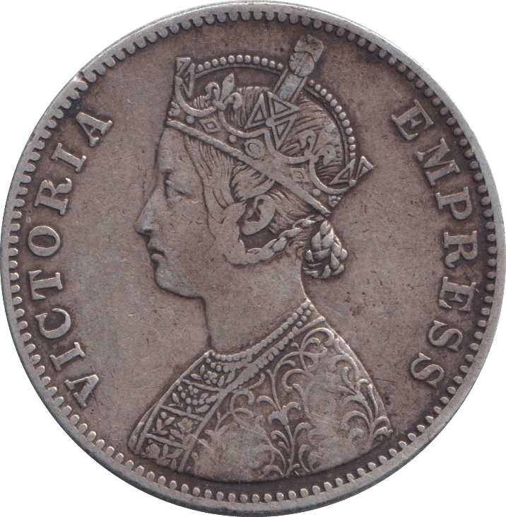 1882 SILVER RUPEE INDIA - SILVER WORLD COINS - Cambridgeshire Coins