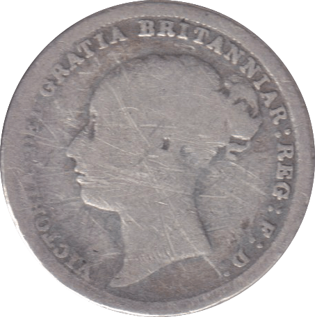 1882 SIXPENCE ( NF ) - SIXPENCE - Cambridgeshire Coins