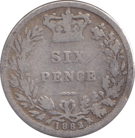 1882 SIXPENCE ( NF ) - WORLD COINS - Cambridgeshire Coins