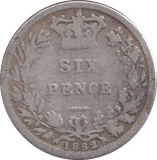 1882 SIXPENCE ( NF ) - WORLD COINS - Cambridgeshire Coins
