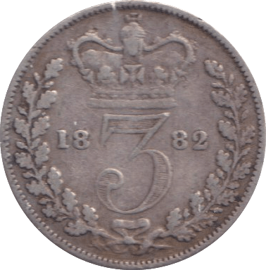 1882 THREEPENCE ( FINE ) - THREEPENCE - Cambridgeshire Coins