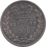 1882 THREEPENCE ( GF ) - THREEPENCE - Cambridgeshire Coins