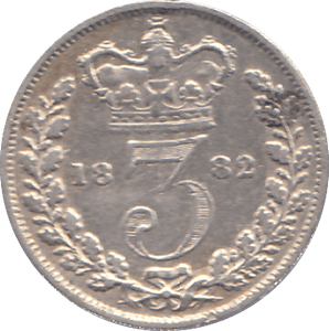 1882 THREEPENCE ( GVF ) - THREEPENCE - Cambridgeshire Coins