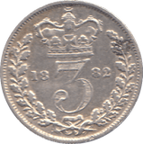 1882 THREEPENCE ( GVF ) - THREEPENCE - Cambridgeshire Coins