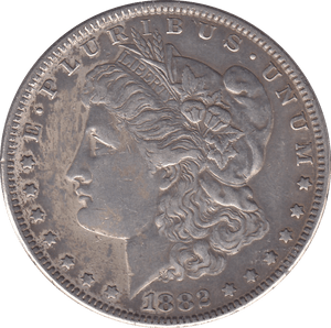 1882 USA SILVER MORGAN DOLLAR PHILADELPHIA MINT - SILVER WORLD COINS - Cambridgeshire Coins