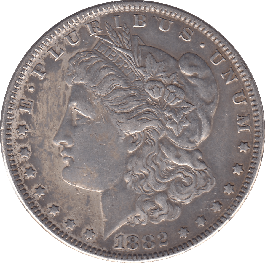 1882 USA SILVER MORGAN DOLLAR PHILADELPHIA MINT - SILVER WORLD COINS - Cambridgeshire Coins