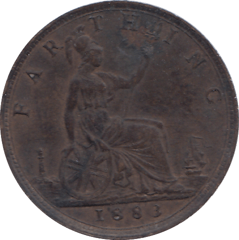 1883 FARTHING ( AUNC ) - FARTHING - Cambridgeshire Coins