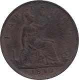 1883 FARTHING ( AUNC ) - FARTHING - Cambridgeshire Coins