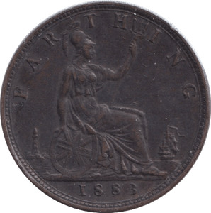 1883 FARTHING ( EF ) - FARTHING - Cambridgeshire Coins