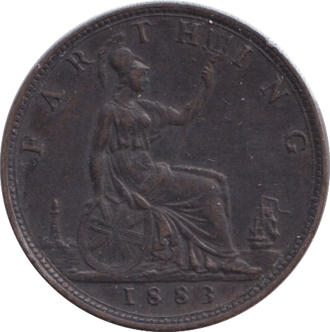 1883 FARTHING ( EF ) - FARTHING - Cambridgeshire Coins