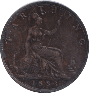 1883 FARTHING ( EF ) - Farthing - Cambridgeshire Coins