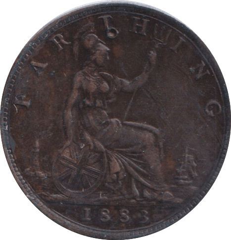 1883 FARTHING ( EF ) - Farthing - Cambridgeshire Coins