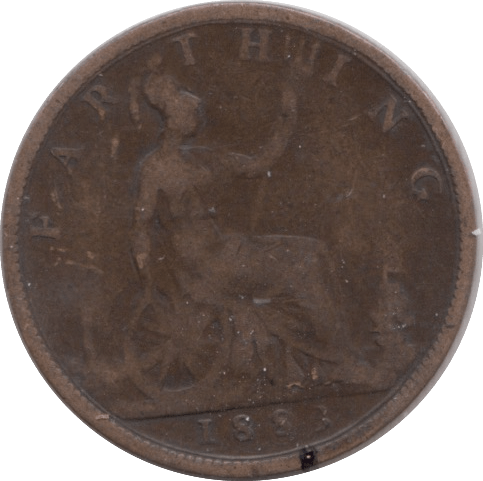 1883 FARTHING ( FINE ) - Farthing - Cambridgeshire Coins