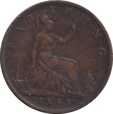 1883 FARTHING ( VF ) - FARTHING - Cambridgeshire Coins