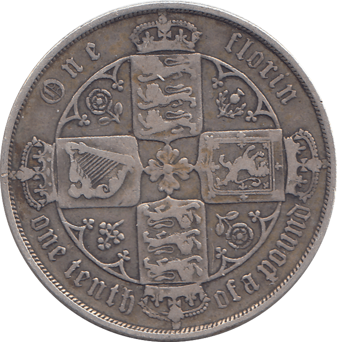 1883 FLORIN ( FINE ) 5 - FLORIN - Cambridgeshire Coins