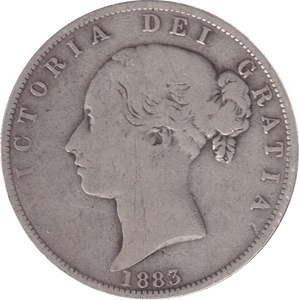 1883 HALFCROWN ( F ) - Halfcrown - Cambridgeshire Coins