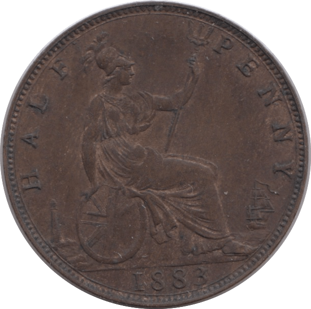 1883 HALFPENNY ( AUNC ) - Halfpenny - Cambridgeshire Coins