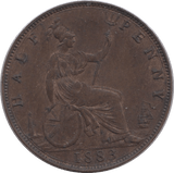 1883 HALFPENNY ( AUNC ) - Halfpenny - Cambridgeshire Coins
