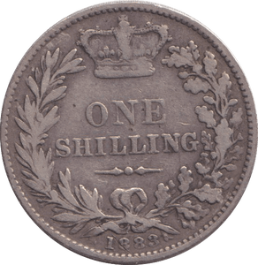 1883 SHILLING ( FINE ) 3 - SHILLING - Cambridgeshire Coins