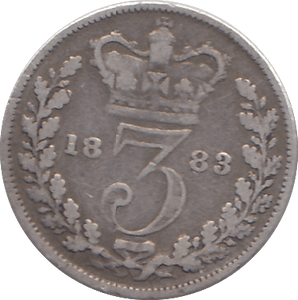 1883 SILVER THREEPENCE ( FAIR ) - THREEPENCE - Cambridgeshire Coins