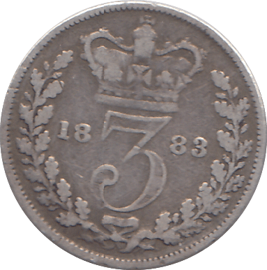 1883 SILVER THREEPENCE ( FAIR ) - THREEPENCE - Cambridgeshire Coins