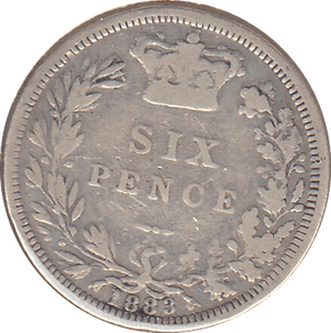 1883 SIXPENCE ( FINE ) - SIXPENCE - Cambridgeshire Coins