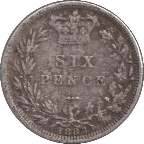 1883 SIXPENCE ( FINE ) - SIXPENCE - Cambridgeshire Coins