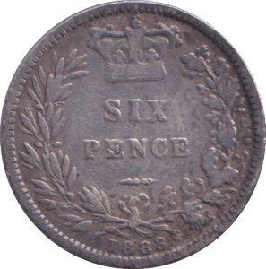 1883 SIXPENCE ( FINE ) - SIXPENCE - Cambridgeshire Coins