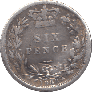 1883 SIXPENCE ( NF ) - SIXPENCE - Cambridgeshire Coins