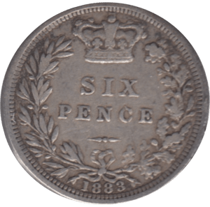1883 SIXPENCE ( VF ) - SIXPENCE - Cambridgeshire Coins